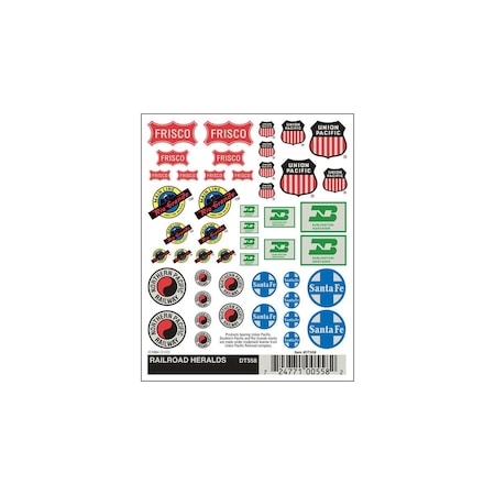 Woodland Scenics Woodlend Scenics Railroad Heralds, Dry Transfer WOO558